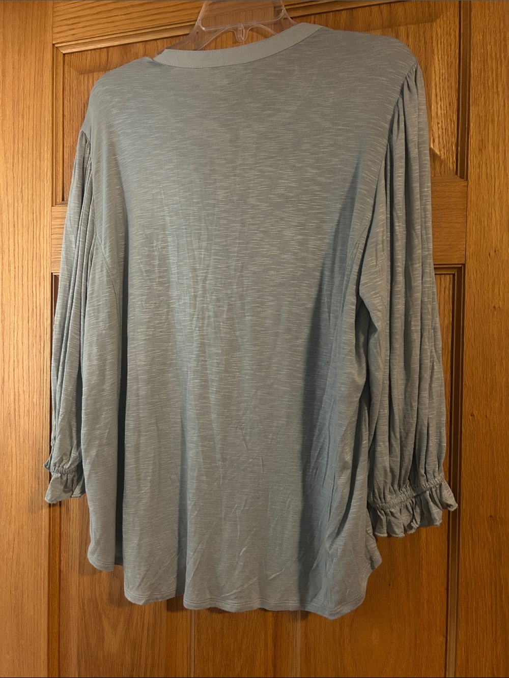 Democracy Embroidered Button-Up Top | Size XL - Picture 7 of 7
